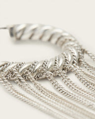 Nia Drop Chain Hoop Earrings