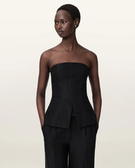 Charley Bodycon Fit Linen Blend Bodice