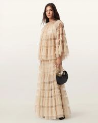 Aude Ruffle Maxi Skirt