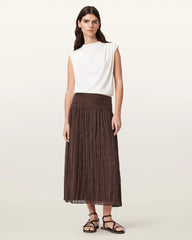 Asal Ruched Maxi Skirt