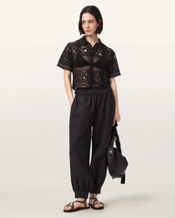Harrie Linen Blend Baggy Fit Pants