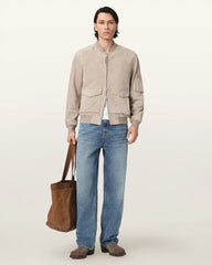 Rokko Relaxed Suede Bomber Jacket