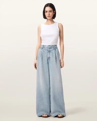 Haze Wide Leg Pleated Jeans