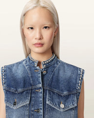 Mav Studded Denim Vest