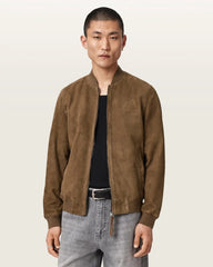 Morten Relaxed Fit Suede Bomber Jacket