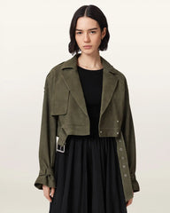 Ophelia Cropped Suede Jacket