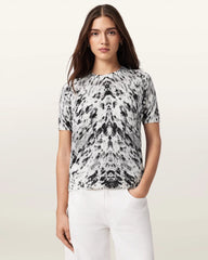 Anouk Snake Print Merino Wool T-Shirt