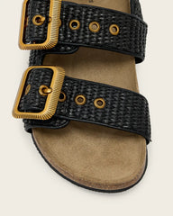Staffa Raffia Buckle Sandals