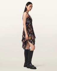 Gretel Asymmetric Tiered Midi Dress