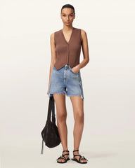 Cruz Ribbed Knitted Waistcoat