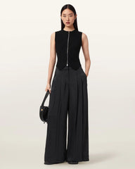 Poppy Satin Straight Leg Pants