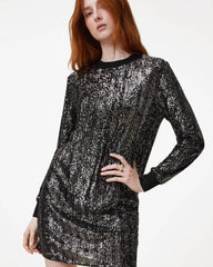 Solstice Long Sleeve Sequin Mini Dress