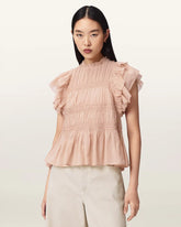 Harriet Short Sleeve Ruched Relaxed Fit Top