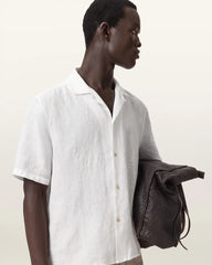 Sepal Short Sleeve Boxy Linen Shirt