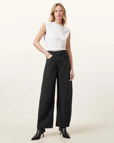 Jett Barrel Leg Linen Blend Pants