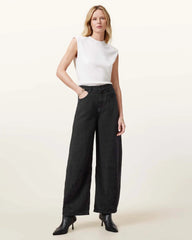 Jett Barrel Leg Linen Blend Pants