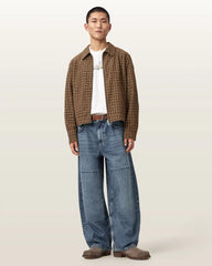 Lakeshaw Relaxed Fit Linen Blend Check Jacket