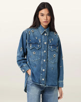 Enna Embellished Denim Shirt