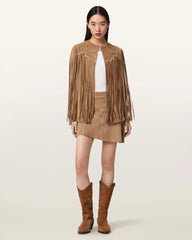 Clara Whip Suede Mini Skirt