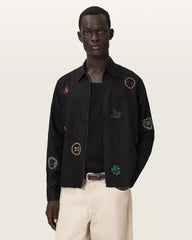 Laurel Long Sleeve Embroidered Zip Up Shirt