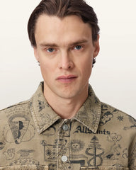 Sherb Printed Canvas Shacket