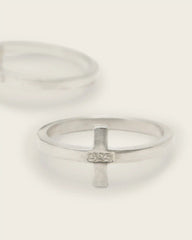 Gabe Sterling Silver Cross Rings