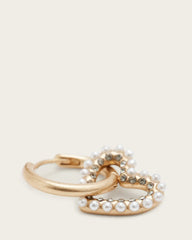 Vida Heart Bead Embellished Hoops