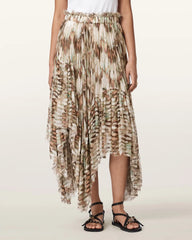 Danae Asymmetric Tiered Midi Skirt