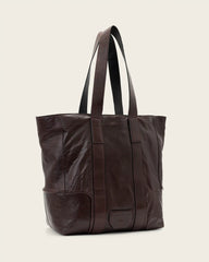 Ares Grain Leather Open Tote Bag