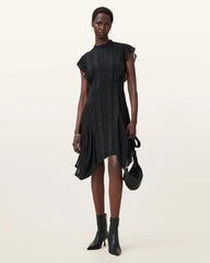 Fleur Textured Asymmetric Hem Dress