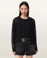 Misha Long Sleeved Cropped Cardigan