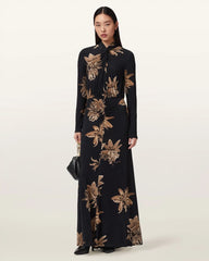 Mina Floral A-Line Maxi Dress