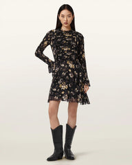Portia Mini Floral Ruffle Dress