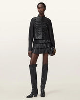 Rummy Cropped Leather Jacket