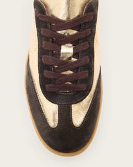 Thelma Metallic Leather Low Top Sneakers