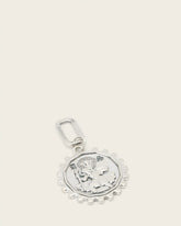 Large Coin Sterling Silver Pendant Charm