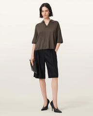 Bern Short Sleeve Woven Wool Polo