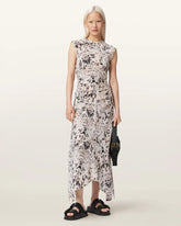 Noor Asymmetric Sleeveless Maxi Dress