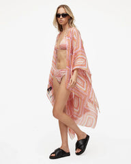 Luisa Crochet Print Ruana Scarf