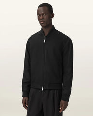 Deceit Textured Wool Blend Bomber Jacket