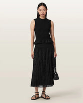 Asal Ruched Maxi Skirt