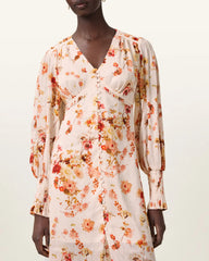 Taylen Floral Print Midi Dress