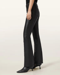 Haldan Leather Bootcut Pants