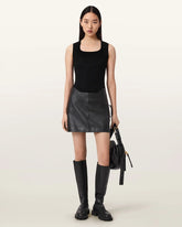 Renai Leather Mini Skirt