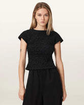 Luna Crinkle Cotton Slim Fit T-Shirt