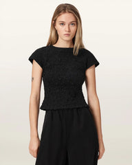 Luna Crinkle Cotton Slim Fit T-Shirt