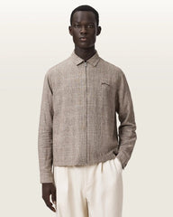 Keal Linen Blend Embroidered Check Jacket