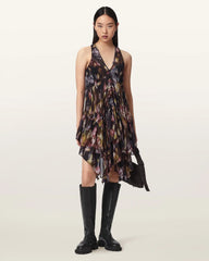 Gretel Asymmetric Tiered Midi Dress