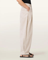 Becca Barrel Leg Denim Camo Pants