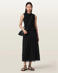 Asal Ruched Maxi Skirt